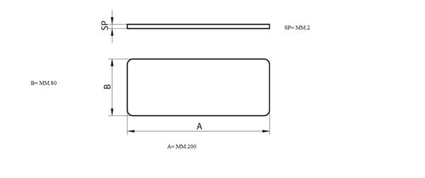 PIASTRA PIANA 200X80