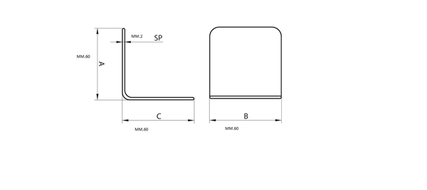 PIASTRA PIEGATA 60X60X60