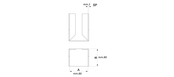 SUPPORTO PER TRAVI 80X80
