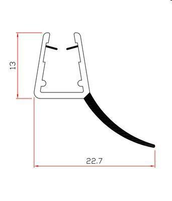 GUARNIZIONE GOCCIOLATOIO M.2 BOX DOCCIA CRISTALLI DA 6 E 8 mm.