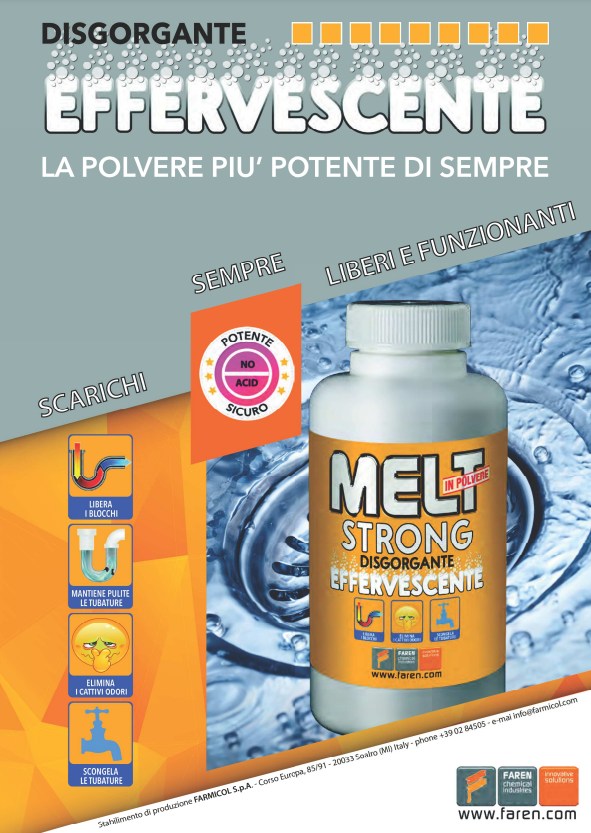 MELT STRONG IN POLVERE DISOTTURANTE 600 gr. - PRODOTTI PER LA