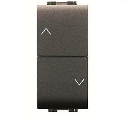 DOPPIO PULSANTE INTERBLOCCATO LIFE NERO