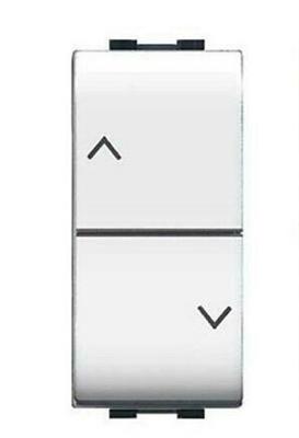 DOPPIO PULSANTE INTERBLOCCATO LIFE BIANCO