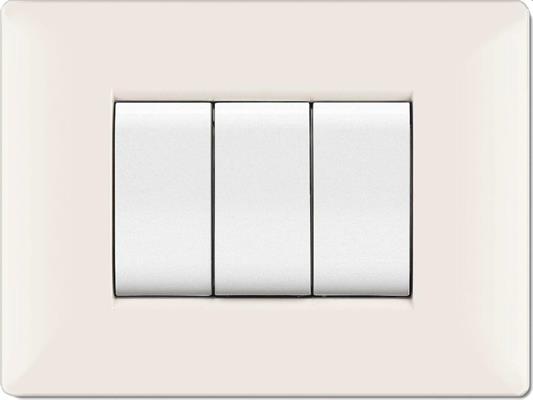 PLACCA SERIE MYLIFE Q 4 MODULI BIANCA