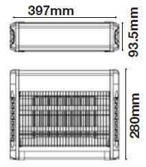ZANZARIERA ELETTRICA 2X10W PER 80 mq