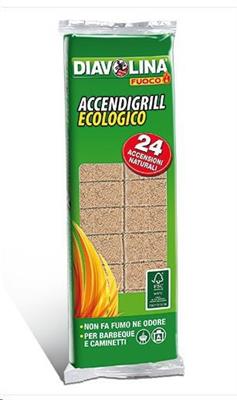 DIAVOLINA ACCENDIFUOCO ECOLOGICO 24 CUBETTI - BARBECUE - Adriatica Metalli  & Ferramenta srl