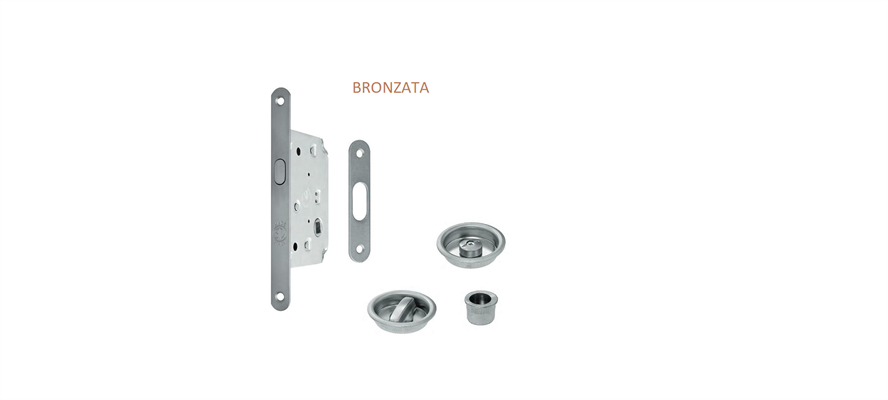 SERRATURA KIT SCORREVOLE LEGNO BRONZATA