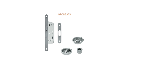 SERRATURA KIT SCORREVOLE LEGNO BRONZATA