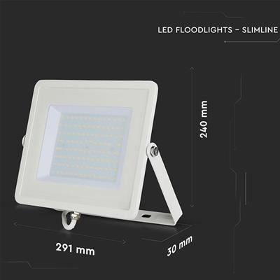 FARO MULTI LED SMD SAMSUNG 100W 6400°K IP65 BIANCO