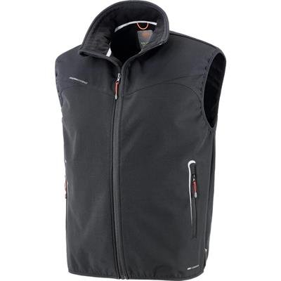 GILET SOFTSHELL IN 95% POLIESTERE 5% ELASTAN NERO