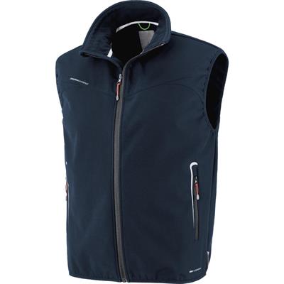 GILET SOFTSHELL IN 95% POLIESTERE 5% ELASTAN BLU