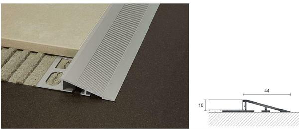 PROFILO PER PAVIMENTI DI DIFFERENTE LIVELLO ARGENTO M.2.7