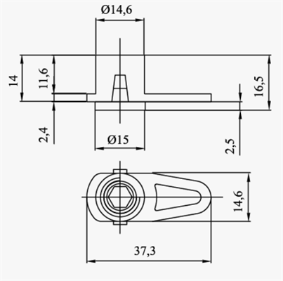 REGISTRO TELAIO VITE CORTA 11.6 mm.