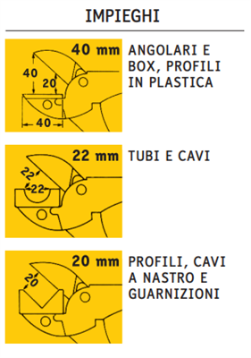 FORBICI PER PROFILI POKER 45