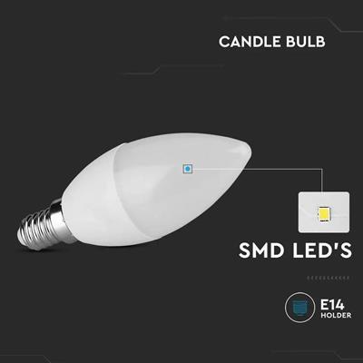 LAMPADINA CANDELA 4.5W E14 6500°K