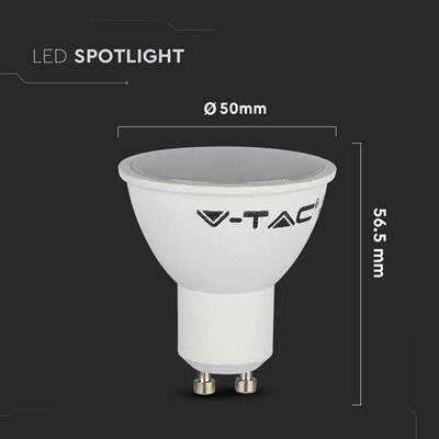 FARETTO A LED 4.5W GU10 4000°K 100°