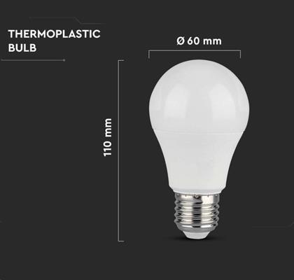 LAMPADINA GOCCIA LED CHIP SAMSUNG E27 10.5W 6500°K