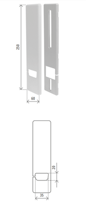 PLACCA PER AVVOLGITORI IN PVC UNIVERSALE ARGENTO