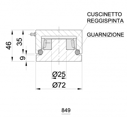 CARDINE A CUSCINETTO INFERIORE DA 70
