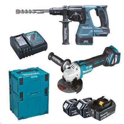KIT DLX2256TJ1 SMERIGLIATRICE + TASSELLATORE 18V 3 BATT. 5AH